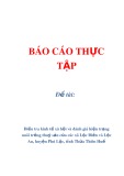 Báo cáo thực tập: Điều tra kinh tế xã hội và đánh giá hiện trạng nuôi trồng thủy sản của các xã Lộc Điền và Lộc An huyện Phú Lộc tỉnh Thừa Thiên Huế