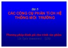 Bài giảng Phân tích hệ thống môi trường - Bài 5: Các công cụ phân tích hệ thống môi trường