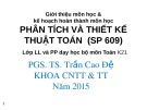 Bài giảng Giới thiệu môn học và kế hoạch hoàn thành môn học Phân tích và thiết kế thuật toán - PGS.TS. Trần Cao Đệ
