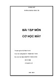 Bài tập môn Cơ học máy