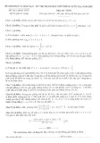 Đề thi và đáp án môn Toán kỳ thi THPT Quốc gia 2015