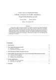 Cellular automata for traffic simulation Nagel-Schreckenberg model