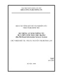 Báo cáo tổng kết đề tài nghiên cứu theo Nghị định thư: Hệ thống an ninh thông tin dựa trên sinh trắc học bio Bio-PKI (Bio-PKI Based Information Securyty System)
