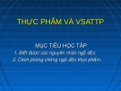 Bài giảng Thực phẩm VÀ VSATTP