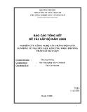 Báo cáo tổng kết đề tài cấp Bộ năm 2008: Nghiên cứu công nghệ tẩy trắng bột giấy sunphát từ nguyên liệu gỗ cứng theo phương pháp ECF rút gọn