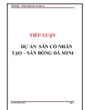 Tiểu luận: Dự án sân cỏ nhân tạo, sân bóng đá mini - Phạm Bảo Thạch