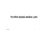 Bài giảng Tuyển dụng nhân lực