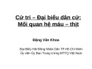Bài giảng Cử tri – Đại biểu dân cử: Mối quan hệ máu – thịt - Đặng Văn Khoa
