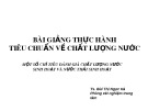 Bài giảng Thực hành tiêu chuẩn về chất lượng nước