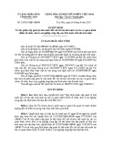 Quyết định số: 32/2015/QĐ-UBND tỉnh Phú Yên