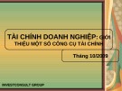Bài giảng Tài chính doanh nghiệp: Giới thiệu một số công cụ tài chính