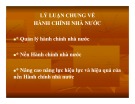 Bài giảng Lý luận chung về hành chính nhà nước