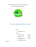 Báo cáo thực hành môn: Hóa lý