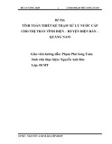 Đồ án tổng hợp: Tính toán thiết kế trạm xử lý nước cấp cho thị trấn Vĩnh Điện – huyện Điện Bàn – Quảng Nam