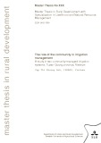 The role of the community in irrigation management