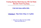 Bài giảng Giải tích hàm nhiều biến: Chương 2 - TS. Đặng Văn Vinh