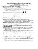 Đề thi thử đại học năm học 2014, lần 3 có đáp án môn: Toán - Khối A, A1, B, D