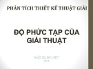 Bài giảng Phân tích và thiết kế thuật giải: Bài 1 - TS. Ngô Quốc Việt