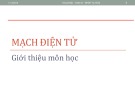 Bài giảng Mạch điện tử: Chương 0 - ĐH Bách khoa TP. HCM
