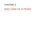 Bài giảng Giải tích 1 - Chương 3: Đạo hàm và vi phân