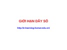 Bài giảng Giải tích 1: Giới hạn dãy số
