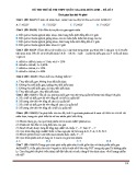 Đề thi thử THPT Quốc gia năm 2016 môn Sinh - Đề số 3