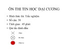 Ôn thi Tin học đại cương