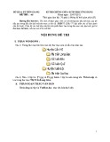 Đề thi chứng chỉ A-B Tin học ứng dụng: Đề thi A6