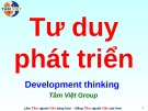 Bài giảng Tư duy phát triển - Development thinking