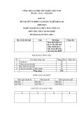 Đáp án đề thi tốt nghiệp cao đẳng nghề khóa 3 (2009-2012) - Nghề: Nguội sửa chữa máy công cụ - Môn thi: Thực hành nghề - Mã đề thi: ĐA SCMCC-TH17