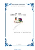 Bài giảng Khí tượng nông nghiệp - Th.S Nguyễn Ngọc Truyền