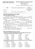 Đề thi chọn học sinh giỏi năm học 2015-2016 môn Tiếng Anh 9 - Trường THCS Thanh Thùy