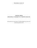 Chương trình bồi dưỡng cán bộ quản lý trường mầm non