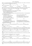 Đề thi thử đại học môn Hóa học năm học 2015-2016
