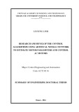 Summary of engineering doctoral thesis: Research and develop the control algorithms using artifical neural network to estimate motor parameters and control ac motors