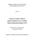 Dissertation summary: Female characters in ernest hemingway