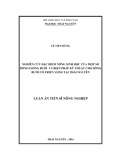 Luận án Tiến sĩ Nông nghiệp: Nghiên cứu đặc điểm nông sinh học của một số dòng/giống bưởi và biện pháp kỹ thuật cho dòng bưởi có triển vọng tại Thái Nguyên