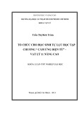 Khóa luận tốt nghiệp Sư phạm Vật lí: Tổ chức cho học sinh tự lực học tập chương “Cảm ứng điện từ” - Vật lý 11 Nâng cao