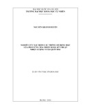 Luận văn Thạc sĩ Khoa học: Nghiên cứu xác định các thông số động học của phản ứng tỏa nhiệt bằng kỹ thuật nhiệt lượng vi sai quét DSC