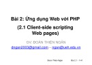 Bài giảng Phát triển ứng dụng nguồn mở: Bài 2.1 - Đoàn Thiện Ngân