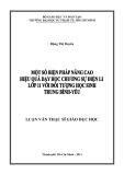 Luận văn Thạc sĩ Giáo dục học: Một số biện pháp nâng cao hiệu quả dạy học chương Sự điện li lớp 11 với đối tượng học sinh trung bình - yếu