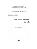 Đề tài khoa học cấp Bộ: Thuật ngữ Ngôn ngữ học Anh – Việt Việt – Anh
