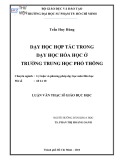 Luận văn Thạc sĩ Giáo dục học: Dạy học hợp tác trong dạy học Hóa học ở trường trung học phổ thông