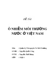 Đề tài: Ô nhiễm môi trường nước ở Việt Nam - SV Nguyễn Thế Hưng