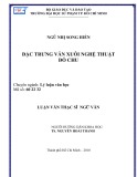 Luận văn Thạc sĩ Ngữ văn: Đặc trưng văn xuôi nghệ thuật Đỗ Chu