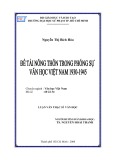 Luận văn Thạc sĩ Văn học: Đề tài nông thông trong phóng sự Văn học Việt Nam 1930 - 1945
