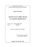 Luận văn Thạc sĩ Văn học: Truyện ngắn chiến tranh của Ernest Hemingway