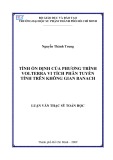 Luận văn Thạc sĩ Toán học: Tính ổn định của phương trình Volterra vi tích phân tuyến tính trên không gian Banach