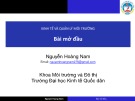 Bài giảng Kinh tế và quản lý môi trường: Bài mở đầu - Nguyễn Hoàng Nam (Hệ 2 tín chỉ)