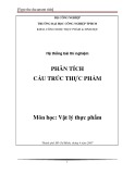 Hệ thống bài thí nghiệm: Phân tích cấu trúc thực phẩm